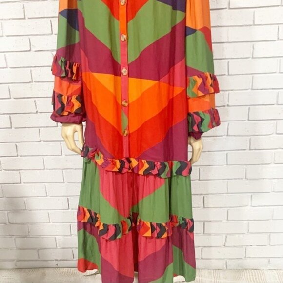 Farm Rio Women’s Juliana Stripes Midi Dress - Size Small - Picture 7 of 12